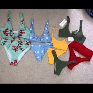 Bikini bundle red green yellow blue zaful